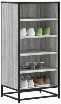 vidaXL Schuhregal Grau Sonoma 48x38x97,5 cm Holzwerkstoff 9-tlg. Grau Sonoma