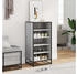 vidaXL Schuhregal Grau Sonoma 48x38x97,5 cm Holzwerkstoff 9-tlg. Grau Sonoma