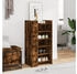 vidaXL Schuhregal Betongrau 29,5x34x76 cm Holzwerkstoff