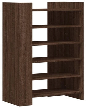 vidaXL Schuhregal Schuhbank Schwarz Eichen-Optik 102x30,5x45 cm Holzwerkstoff