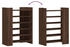 vidaXL Schuhregal Schuhbank Schwarz Eichen-Optik 102x30,5x45 cm Holzwerkstoff