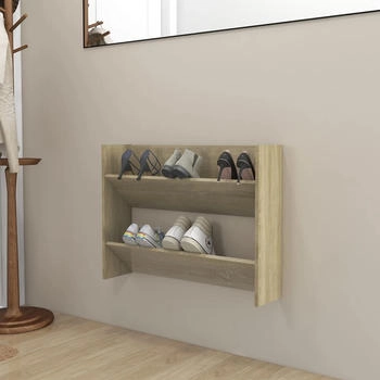vidaXL Wand-Schuhschrank Sonoma-Eiche 80x18x60 cm (806747)