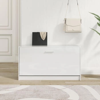 vidaXL Schuhbank Hochglanz-Weiß 80x24x45 cm Holzwerkstoff (342643)