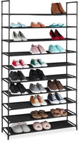 Relaxdays - Xxl Schuhregal Stecksystem, 10 Ebenen, F&uuml;r 50 Paar Schuhe, Stoff
