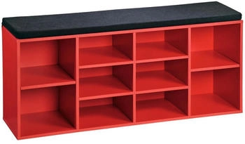 Kesper Schuhregal rot Spanplatte 103,5x48x29,5 cm