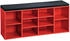 Kesper Schuhregal rot Spanplatte 103,5x48x29,5 cm