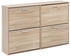 Wohnling Schuhschrank Eiche Sonoma Nachbildung silber 120x81x24 cm