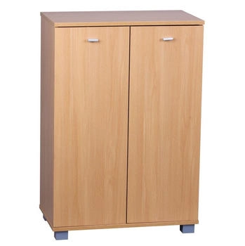 Wohnling Schuhschrank 2-Türig 60x90x35 cm Buche