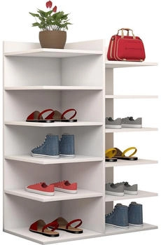 Mid.you Schuhregal Weiß 60x80x30 cm