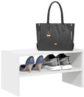 vidaXL Schuhregal Stapelbar Wei&szlig; 60x30x30,5 cm