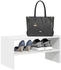 vidaXL Schuhregal Stapelbar Weiß 60x30x30,5 cm