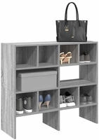 vidaXL Schuhregale 2 Stk. Stapelbar Grau Sonoma 89,5x30x40 cm