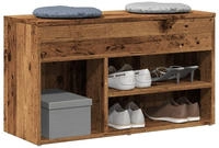vidaXL Schuhbank Altholz-Optik 80x30x45 cm Holzwerkstoff