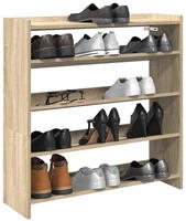 vidaXL Schuhregal Sonoma-Eiche 80x25x81 cm Holzwerkstoff