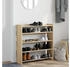 vidaXL Schuhschrank Schuhregal Corona 99x32x138 cm Massivholz Kiefer