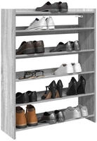vidaXL Schuhregal Grau Sonoma 80x25x100 cm Holzwerkstoff
