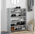 vidaXL Sitzbank Schuhbank Räuchereiche 80x40x53,5 cm Holzwerkstoff / Metall