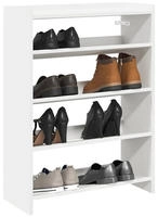 vidaXL Schuhregal Wei&szlig; 60x25x81 cm Holzwerkstoff