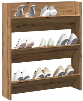 vidaXL Kleiderst&auml;nder Schuhregal Stapelbar Artisan-Eiche 89,5x30x40 cm (1 St) Eiche