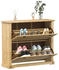 vidaXL Schuhregal Schuhbank Sonoma-Eiche 102x30,5x45 cm Holzwerkstoff Sonoma Eiche