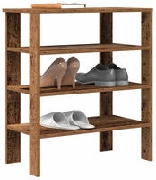 vidaXL Schuhregal Altholz-Optik 61x32x70 cm Holzwerkstoff