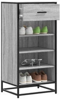 vidaXL Schuhregal Grau Sonoma 48x38x97,5 cm Holzwerkstoff