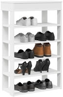 vidaXL Schuhregal Wei&szlig; 60x30x98 cm Holzwerkstoff