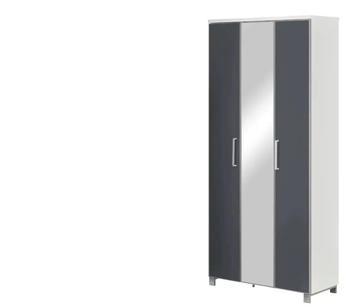 Möbel Kraft Dielenschrank grau 90x193x37