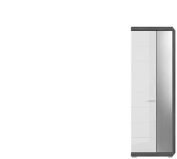 Möbel Kraft Garderobenschrank weiß 62x197x37