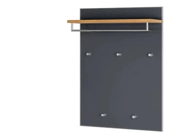 Möbel Kraft Garderobenpaneel grau Glas , Holzwerkstoff 80x109x27