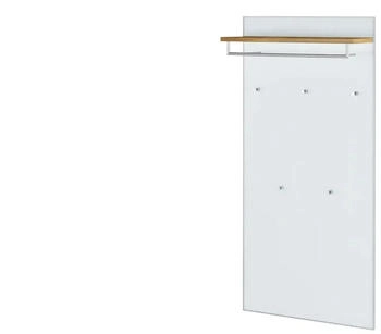 Möbel Kraft Garderobenpaneel weiß Glas , Holzwerkstoff 80x170x27
