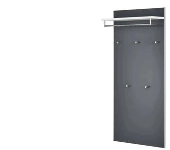 Möbel Kraft Garderobenpaneel grau Glas , Holzwerkstoff 80x170x27