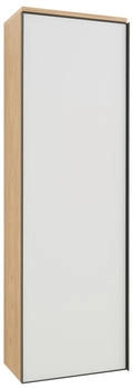 Dieter Knoll Garderobenschrank Schwarz Weiß Eiche Balkeneiche furniert 3 Fächer 54x170x31 cm