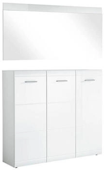 CarryHome Garderobe Weiß 2-teilig 134x200x36 cm
