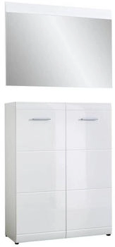 CarryHome Garderobe Weiß 2-teilig 90x200x39 cm