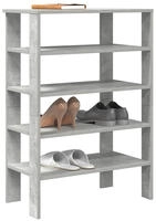 vidaXL Schuhregal Betongrau 61x32x87,5 cm Holzwerkstoff