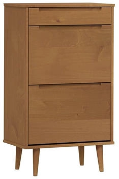 vidaXL Schuhschrank Schuhregale 2 Stk Stapelbar Altholz-Optik 60x30x30,5 cm
