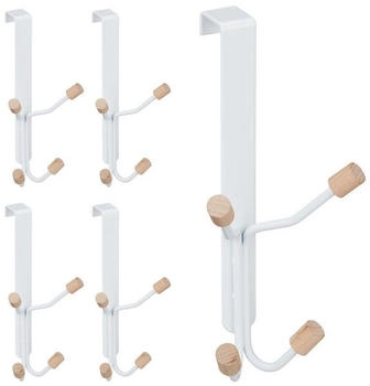 Relaxdays Türgarderobe / Kleiderhaken Türhaken (5er Set) (4052025326302)