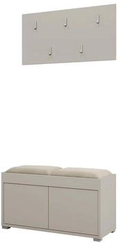 Mirjan24 Garderoben-Set Kaschmir Beige 2-Sitzer Rechteckig 84x45x35 cm
