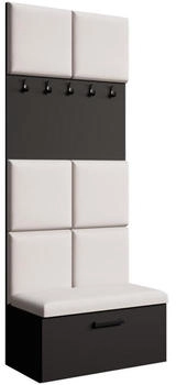 Beautysofa Garderoben-Set Schwarz Beige Kunststoff 81x203x43 cm