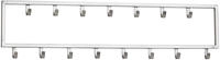 Wandgarderobe - silber - LBH 80x4x20 cm