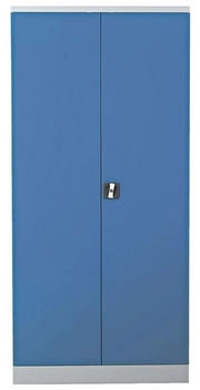 Gürkan Mehrzweckschrank UNC.19/N, 92x195x42cm lichtgrau / blau