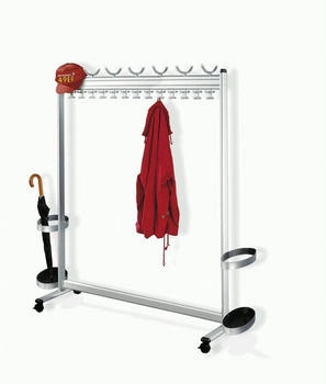Kerkmann Garderobenständer Multiline 6758 silber mit 86 Haken 170x180cm
