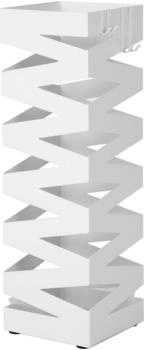 Songmics Schirmständer quadratisch 15,5x49x15,5 cm weiß