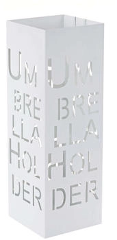 Mendler Schirmständer MCW C78 quadratisch 55cm Schrift weiß (68065)