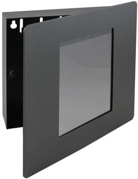 HMF HMF 1050-02 Schlüsselkasten Fotorahmen mit 5 Haken, 22x20x5 cm Schwarz