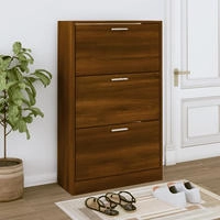 Schuhschrank Braun Eichen-optik 63x24x103 Cm Holzwerkstoff Vidaxl614153