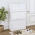 vidaXL Schuhschrank Hochglanz-Weiß 63x24x103 cm Holzwerkstoff (342554)