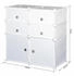 HomCom Schuhschrank weiß/grau