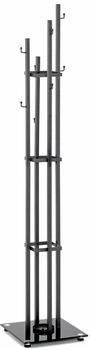 HAKU Garderobenständer anthrazit/schwarz, Metall, Sicherheitsglas 8 mm, 35 x 183 x 35 cm (19863)